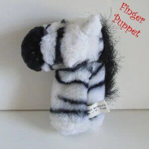 Zebra Finger Puppet Stuffed Animal Plush